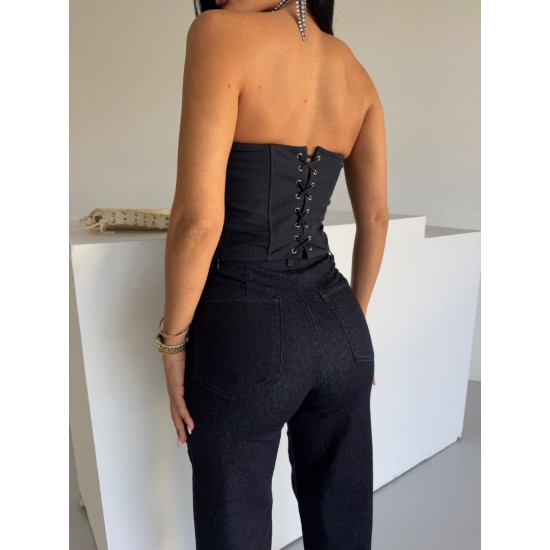 KOYU MAVİ LİKRALI JEAN 