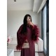 BURGUNDY MUSE FEATHER DRESS