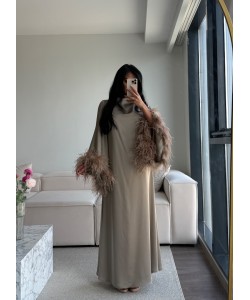 AURELIA FEATHER DRESS VİZON