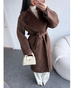 KÜRKLÜ KAŞE KABAN KAHVERENGİ 