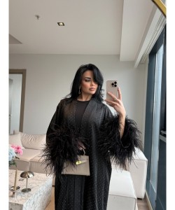 Midnight Feather Abaya