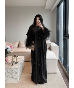 Midnight Feather Abaya