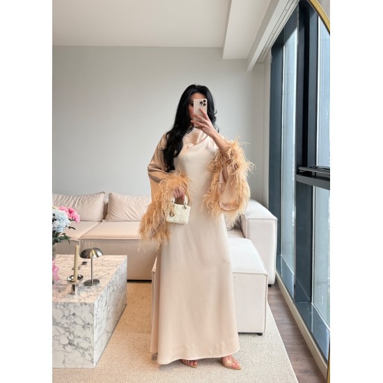 Soft Champagne plume dress Soft Champagne plume dress