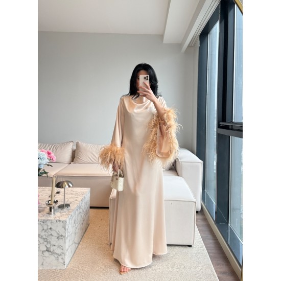 Soft Champagne plume dress Soft Champagne plume dress