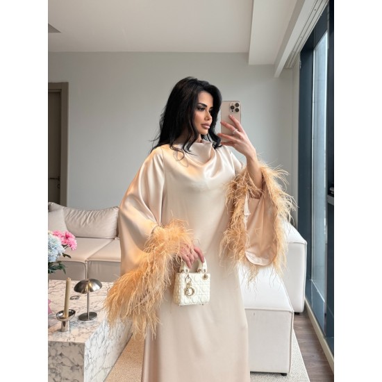 Soft Champagne plume dress Soft Champagne plume dress