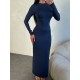 LACİ UZUN KOLLU BODYCON ELBİSE 
