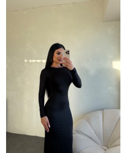 SİYAH UZUN KOLLU BODYCON ELBİSE SİYAH UZUN KOLLU BODYCON ELBİSE