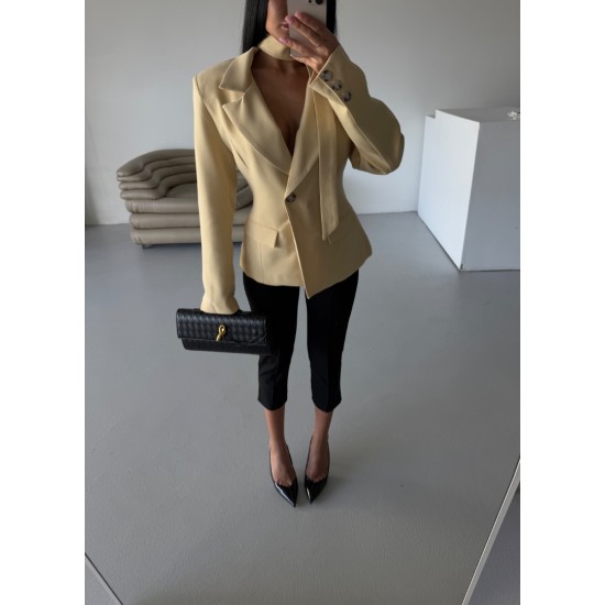 SiYAH ÇIMALI KAPRİ PANTOLON