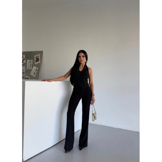 DANTEL DETAY HALTER YELEK&PANTOLON TAKIM 