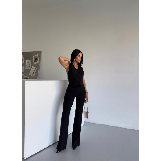 DANTEL DETAY HALTER YELEK&PANTOLON TAKIM 