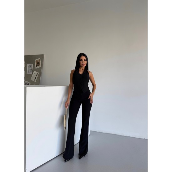 DANTEL DETAY HALTER YELEK&PANTOLON TAKIM 