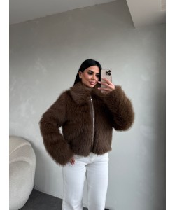 ASTARLI KÜRK CEKET KAHVE