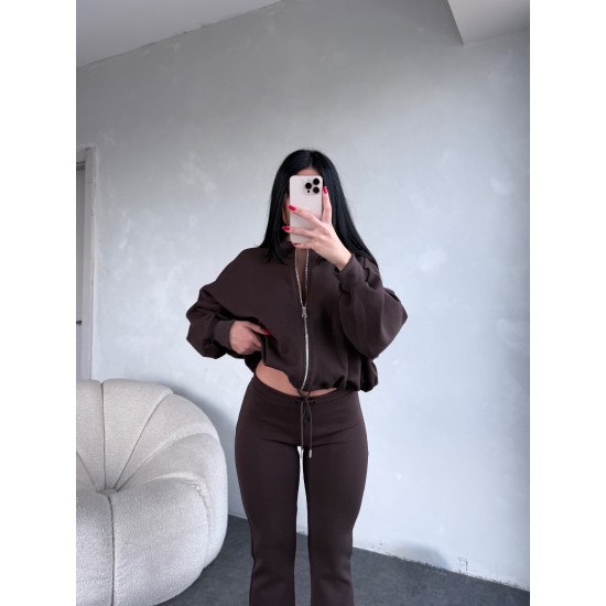 MARKA MODEL EŞOFMAN TAKIM KAHVE