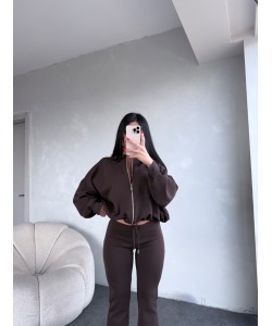 MARKA MODEL EŞOFMAN TAKIM KAHVE