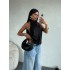 SİYAH HALTER YAKA BLUZ