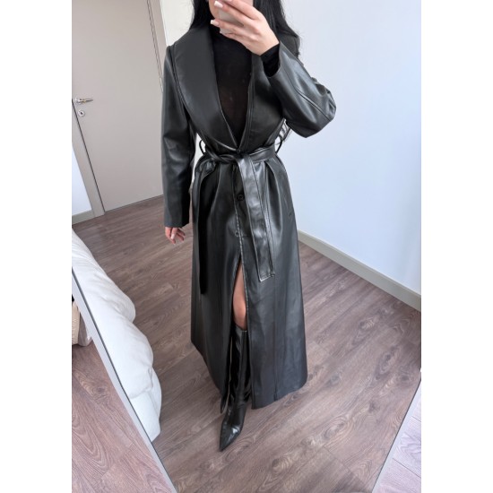 PREMIUM KÜRKLÜ UZUN  DERİ KABAN 