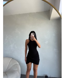 SUN BÜZGÜ DETAY MİBİ ELBİSE SİYAH SUN BÜZGÜ DETAY MİBİ ELBİSE SİYAH