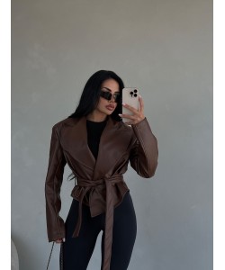 TASARIM VATKALI DERİ CEKET KAHVE TASARIM VATKALI DERİ CEKET KAHVE