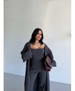 ANTRASİT ÜÇLÜ TRİKO TAKIM