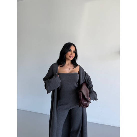 ANTRASİT ÜÇLÜ TRİKO TAKIM