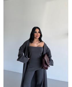 ANTRASİT ÜÇLÜ TRİKO TAKIM