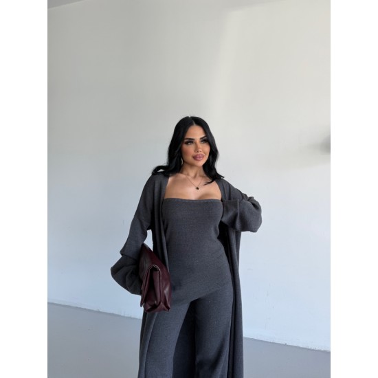 ANTRASİT ÜÇLÜ TRİKO TAKIM