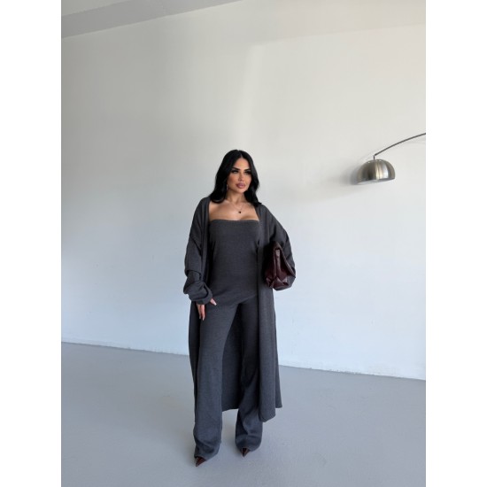 ANTRASİT ÜÇLÜ TRİKO TAKIM