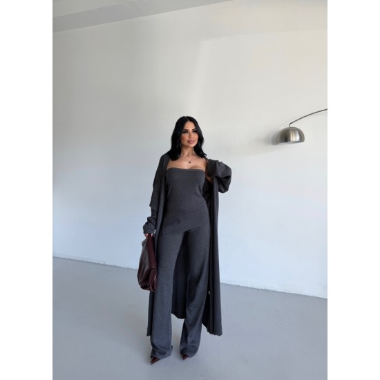 ANTRASİT ÜÇLÜ TRİKO TAKIM