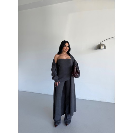 ANTRASİT ÜÇLÜ TRİKO TAKIM