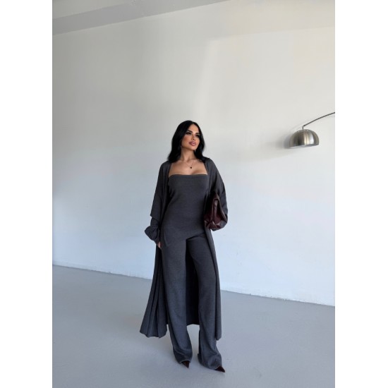 ANTRASİT ÜÇLÜ TRİKO TAKIM