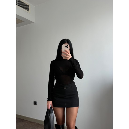 ZRA MODEL KEMERLİ ŞORTETEK SİYAH