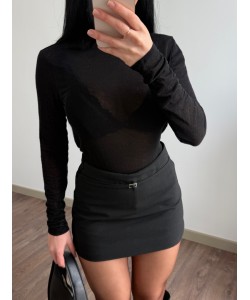 ZRA MODEL KEMERLİ ŞORTETEK SİYAH