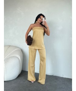 SATEN STRAPLEZ PANTOLON TAKIM SATEN STRAPLEZ PANTOLON TAKIM