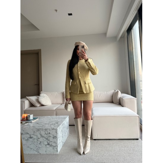 TASARIM TUVİT ŞORTETEK TAKIM SARI