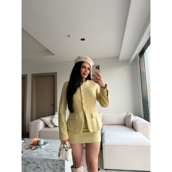 TASARIM TUVİT ŞORTETEK TAKIM SARI