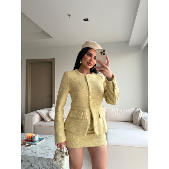 TASARIM TUVİT ŞORTETEK TAKIM SARI