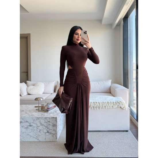 OPHELIA KAHVE TASARIM ELBİSE