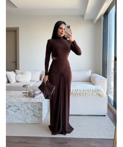 OPHELIA KAHVE TASARIM ELBİSE