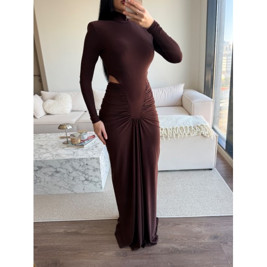 OPHELIA KAHVE TASARIM ELBİSE