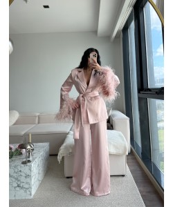 LUXURY 2-PİECES FURRY SET BLUSH