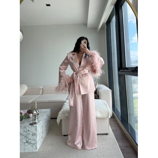 LUXURY 2-PİECES FURRY SET BLUSH