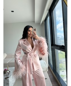 LUXURY 2-PİECES FURRY SET BLUSH
