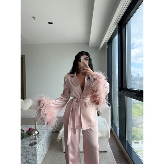 LUXURY 2-PİECES FURRY SET BLUSH