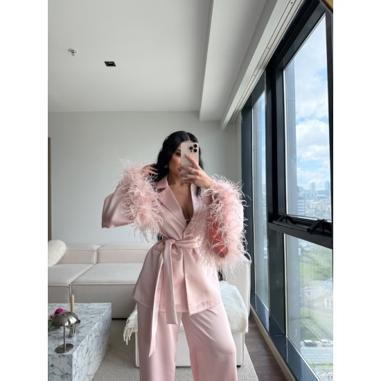 LUXURY 2-PİECES FURRY SET BLUSH