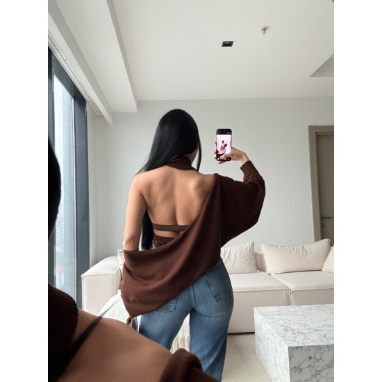 BOLEROLU TRİKO İKİLİ TAKIM KAHVE