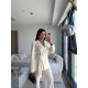 KETEN BAĞLAMALI BLAZER TAKIM KREM