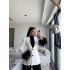 BELE OTURAN TASARIM OTRİŞLİ BLAZER 