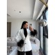 BELE OTURAN TASARIM OTRİŞLİ BLAZER 