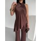 SATEN HALTER YAKA BLUZ PANTOLON TAKIM