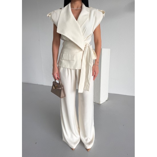 PREMIUM ŞAL YAKA TASARIM YELEK PANTOLON TAKIM